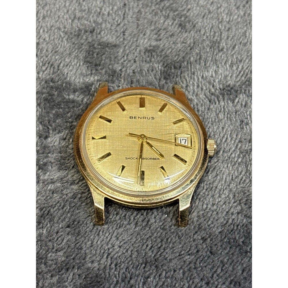 Vintage Benrus 7001 Watch Shock Absorber 10k R.P.G Back No Strap Classic